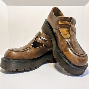 Dr. Marten Brown Platform Mary Janes